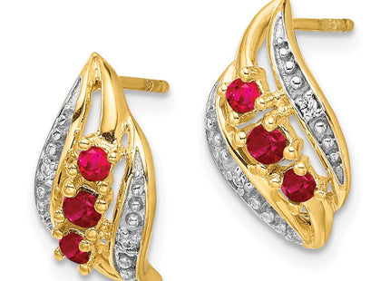 14k Yellow Gold Earrings Style EM5596 - Classique Jewelry Inc.