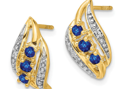 14k Yellow Gold Earrings Style EM5596 - Classique Jewelry Inc.