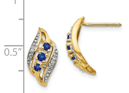 14k Yellow Gold Earrings Style EM5596 - Classique Jewelry Inc.