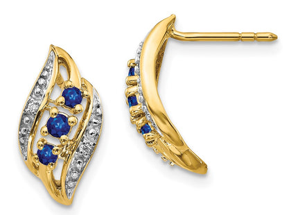 14k Yellow Gold Earrings Style EM5596 - Classique Jewelry Inc.