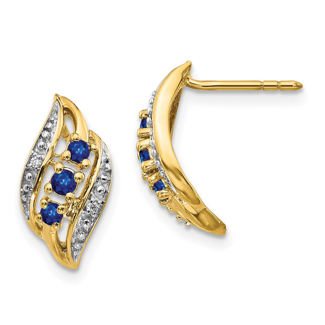 14k Yellow Gold Earrings Style EM5596 - Classique Jewelry Inc.