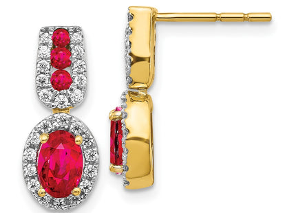 14k Yellow Gold Earrings Style EM5597 - Classique Jewelry Inc.