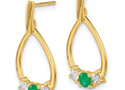 14k Yellow Gold Earrings Style EM5598 - Classique Jewelry Inc.