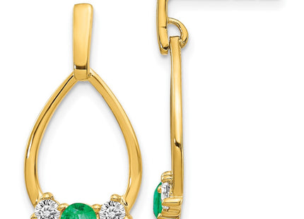 14k Yellow Gold Earrings Style EM5598 - Classique Jewelry Inc.