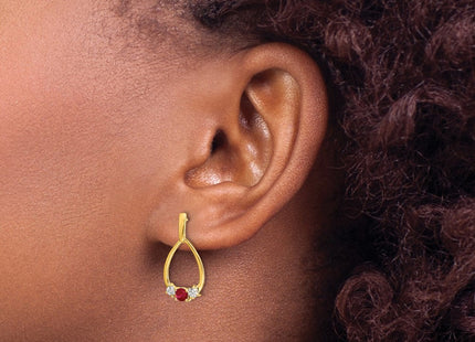 14k Yellow Gold Earrings Style EM5598 - Classique Jewelry Inc.
