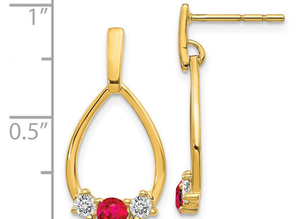 14k Yellow Gold Earrings Style EM5598 - Classique Jewelry Inc.