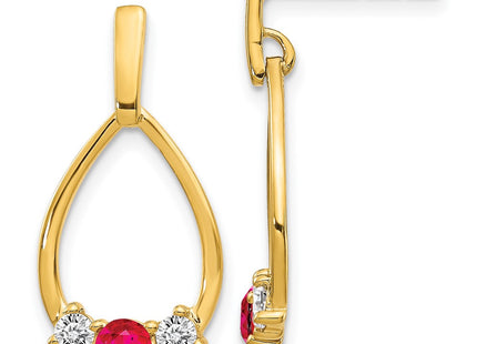 14k Yellow Gold Earrings Style EM5598 - Classique Jewelry Inc.