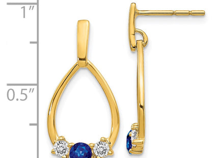 14k Yellow Gold Earrings Style EM5598 - Classique Jewelry Inc.