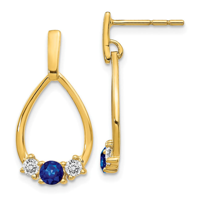 14k Yellow Gold Earrings Style EM5598 - Classique Jewelry Inc.