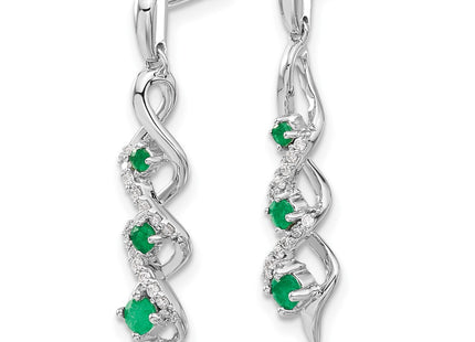 14k White Gold Earrings Style EM5599 - Classique Jewelry Inc.