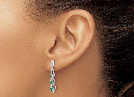 14k White Gold Earrings Style EM5599 - Classique Jewelry Inc.