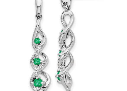 14k White Gold Earrings Style EM5599 - Classique Jewelry Inc.