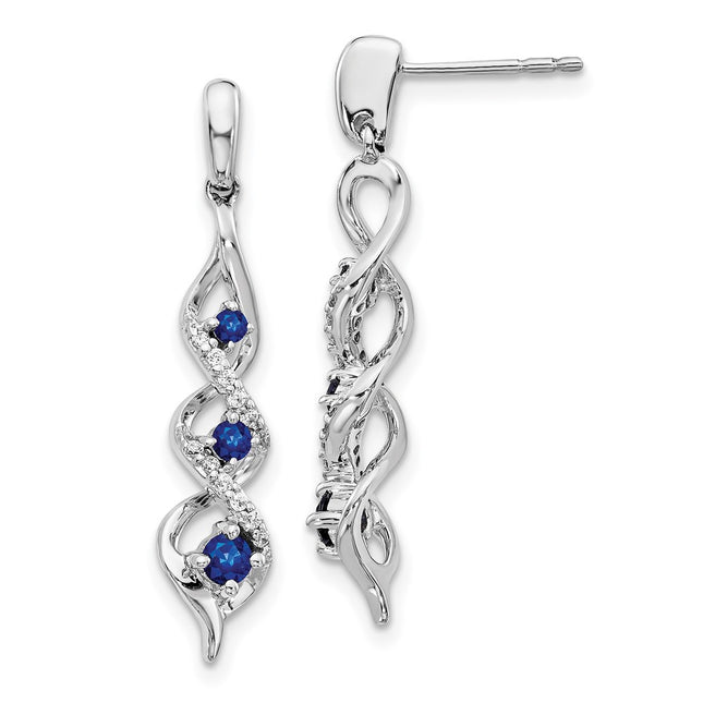 14k White Gold Earrings Style EM5599 - Classique Jewelry Inc.