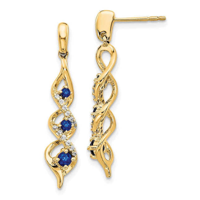 14k Yellow Gold Earrings Style EM5599 - Classique Jewelry Inc.