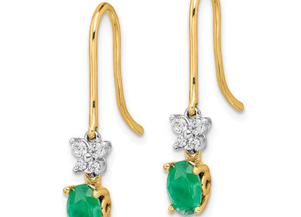 14k Two-tone Earrings Style EM5600 - Classique Jewelry Inc.