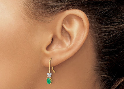 14k Two-tone Earrings Style EM5600 - Classique Jewelry Inc.