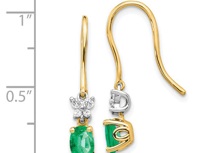 14k Two-tone Earrings Style EM5600 - Classique Jewelry Inc.