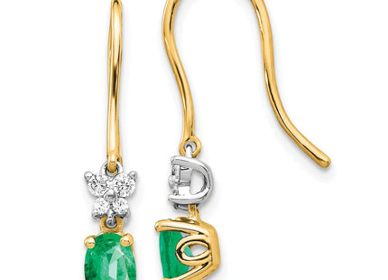 14k Two-tone Earrings Style EM5600 - Classique Jewelry Inc.