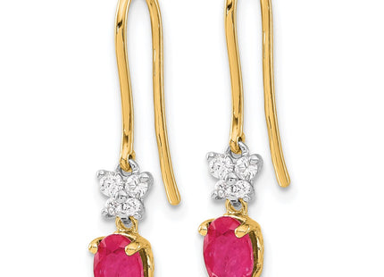 14k Two-tone Earrings Style EM5600 - Classique Jewelry Inc.