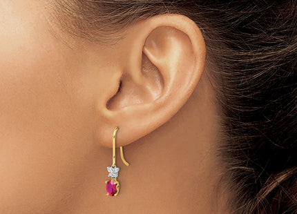 14k Two-tone Earrings Style EM5600 - Classique Jewelry Inc.