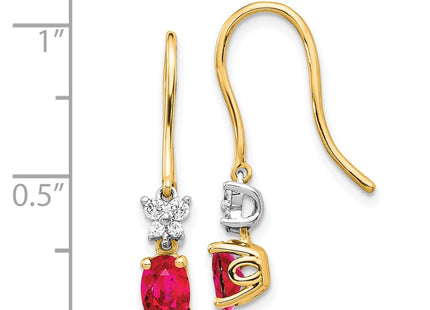 14k Two-tone Earrings Style EM5600 - Classique Jewelry Inc.