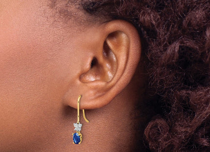 14k Two-tone Earrings Style EM5600 - Classique Jewelry Inc.