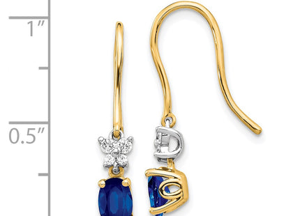 14k Two-tone Earrings Style EM5600 - Classique Jewelry Inc.