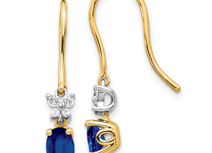 14k Two-tone Earrings Style EM5600 - Classique Jewelry Inc.