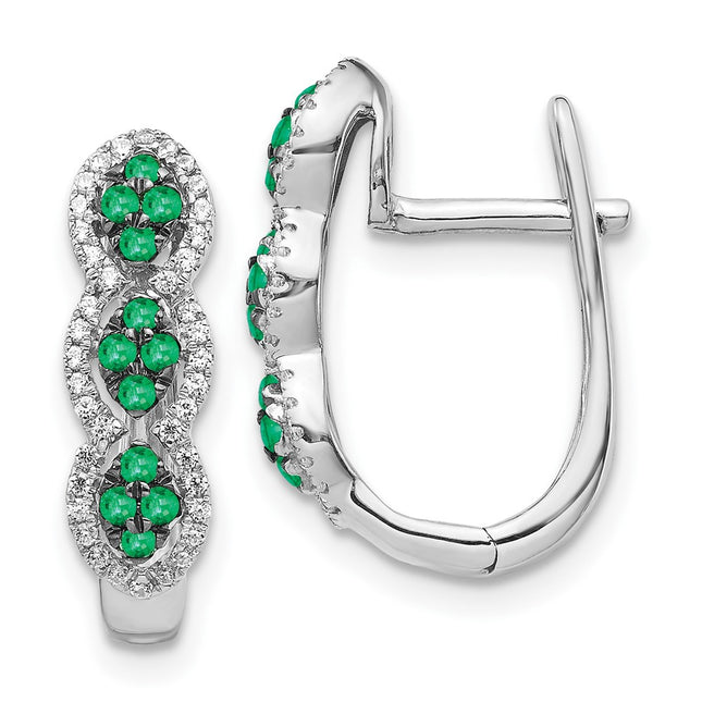 14k White Gold Earrings Style EM5601 - Classique Jewelry Inc.