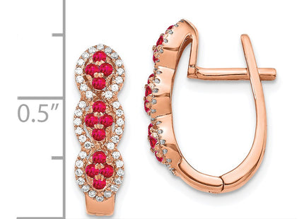 14k Rose Gold Earrings Style EM5601 - Classique Jewelry Inc.