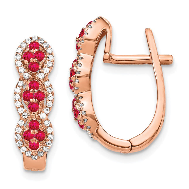 14k Rose Gold Earrings Style EM5601 - Classique Jewelry Inc.