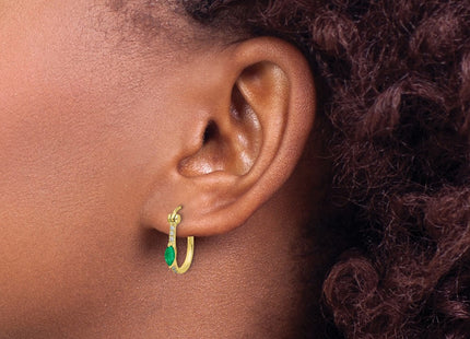 14k Yellow Gold Earrings Style EM5603 - Classique Jewelry Inc.