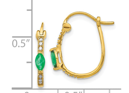 14k Yellow Gold Earrings Style EM5603 - Classique Jewelry Inc.