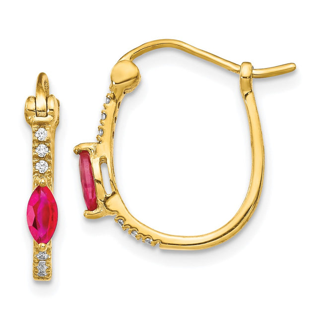 14k Yellow Gold Earrings Style EM5603 - Classique Jewelry Inc.