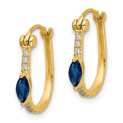 14k Yellow Gold Earrings Style EM5603 - Classique Jewelry Inc.