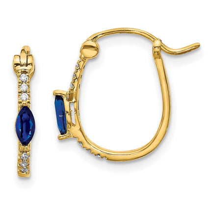 14k Yellow Gold Earrings Style EM5603 - Classique Jewelry Inc.