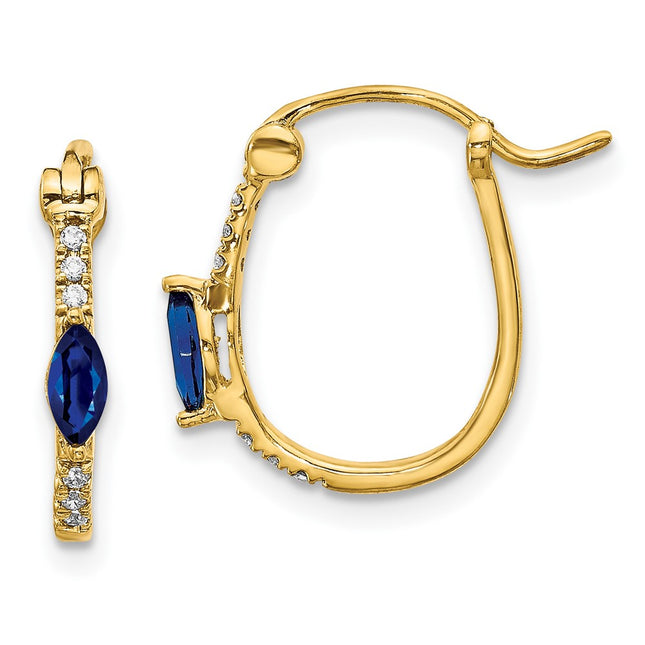 14k Yellow Gold Earrings Style EM5603 - Classique Jewelry Inc.