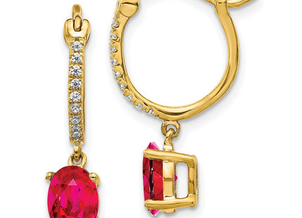 14k Yellow Gold Earrings Style EM5604 - Classique Jewelry Inc.