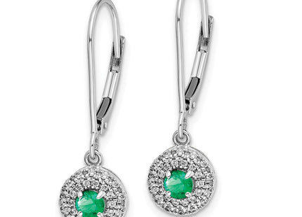 14k White Gold Earrings Style EM5605 - Classique Jewelry Inc.