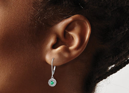14k White Gold Earrings Style EM5605 - Classique Jewelry Inc.
