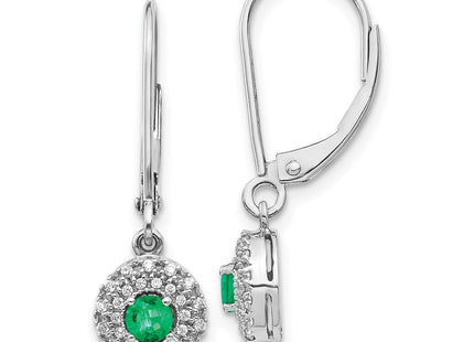 14k White Gold Earrings Style EM5605 - Classique Jewelry Inc.