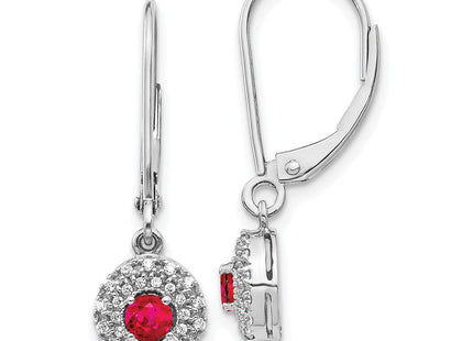 14k White Gold Earrings Style EM5605 - Classique Jewelry Inc.