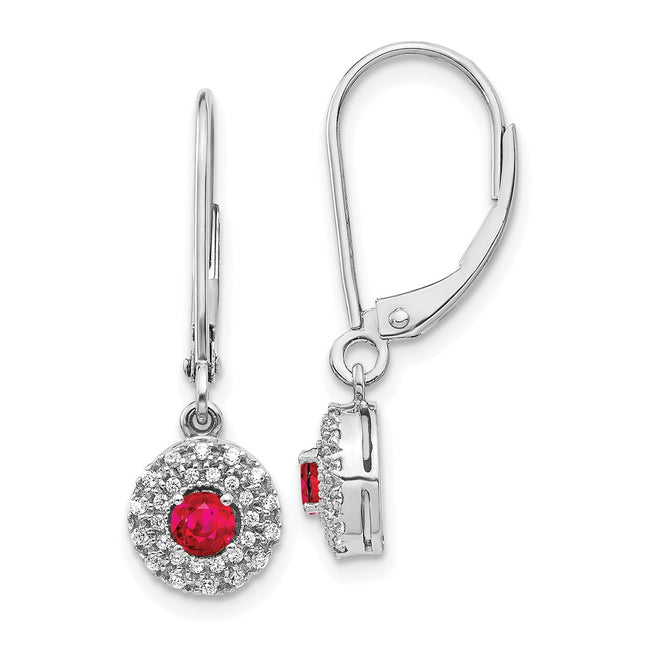 14k White Gold Earrings Style EM5605 - Classique Jewelry Inc.