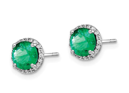 14k White Gold Earrings Style EM5608 - Classique Jewelry Inc.