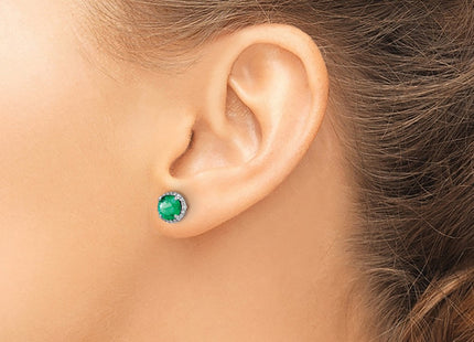 14k White Gold Earrings Style EM5608 - Classique Jewelry Inc.