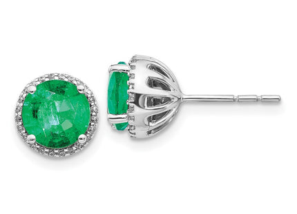 14k White Gold Earrings Style EM5608 - Classique Jewelry Inc.