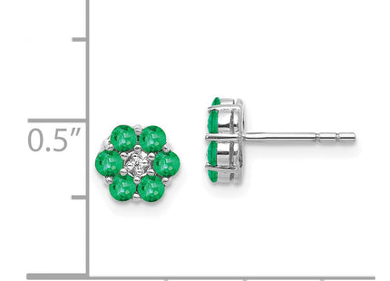 14k White Gold Earrings Style EM5609 - Classique Jewelry Inc.