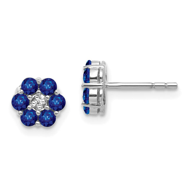 14k White Gold Earrings Style EM5609 - Classique Jewelry Inc.
