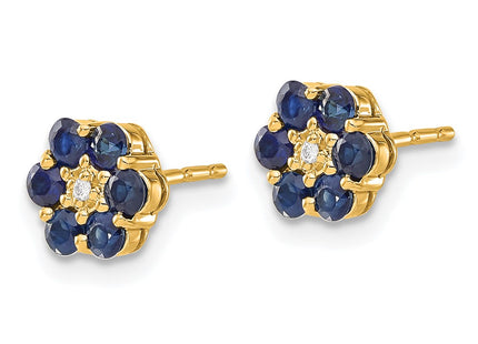 14k Yellow & Rhodium Earrings Style EM5609 - Classique Jewelry Inc.