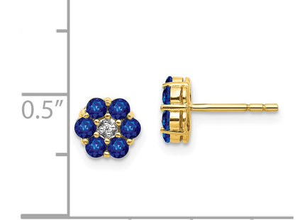 14k Yellow & Rhodium Earrings Style EM5609 - Classique Jewelry Inc.